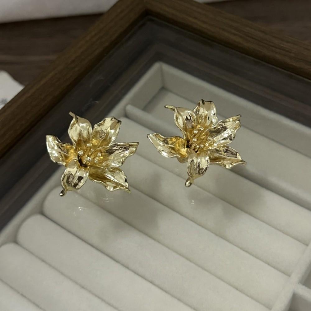 Irregular Flower Earrings Drip Oil Ear Accessories Fashion Flower Stud Earrings  Jewelry