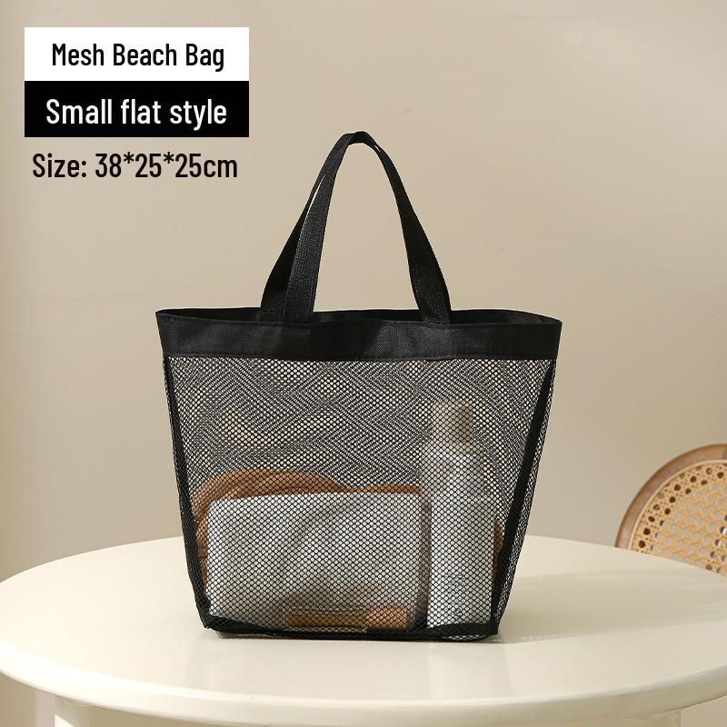 Large Capacity Mesh Beach Bag - Versatile Tote for Travel and Toiletries