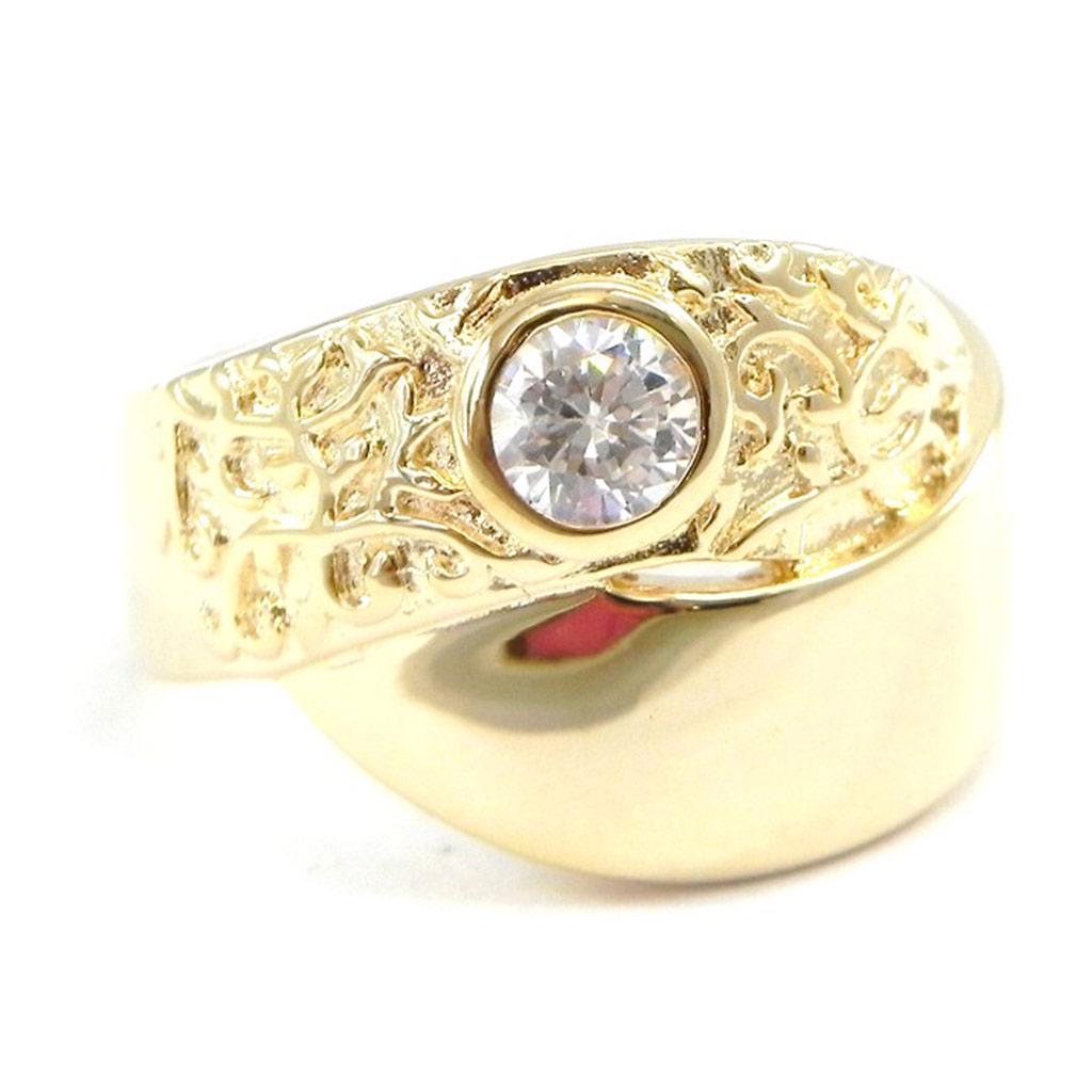 Ring Gold Plated 'Dreams' White