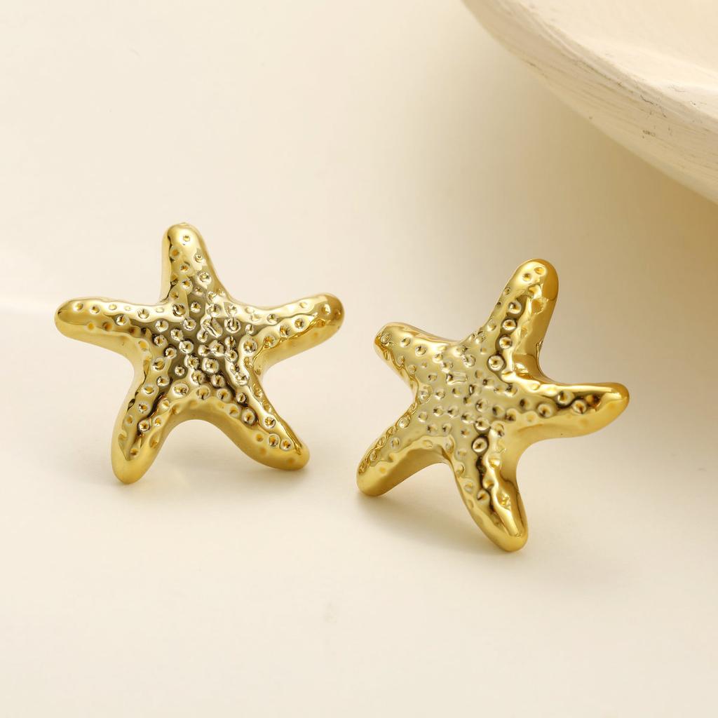 Fashion Starfish Stud Earrings For Women Casual Boho Geometric Temperament Star Earrings Female Summer Simple Jewelry Gifts 2025