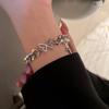 Women Exaggerated Fashion Personality Rhinestone Butterfly Cross Bracelet Hand Jewelry