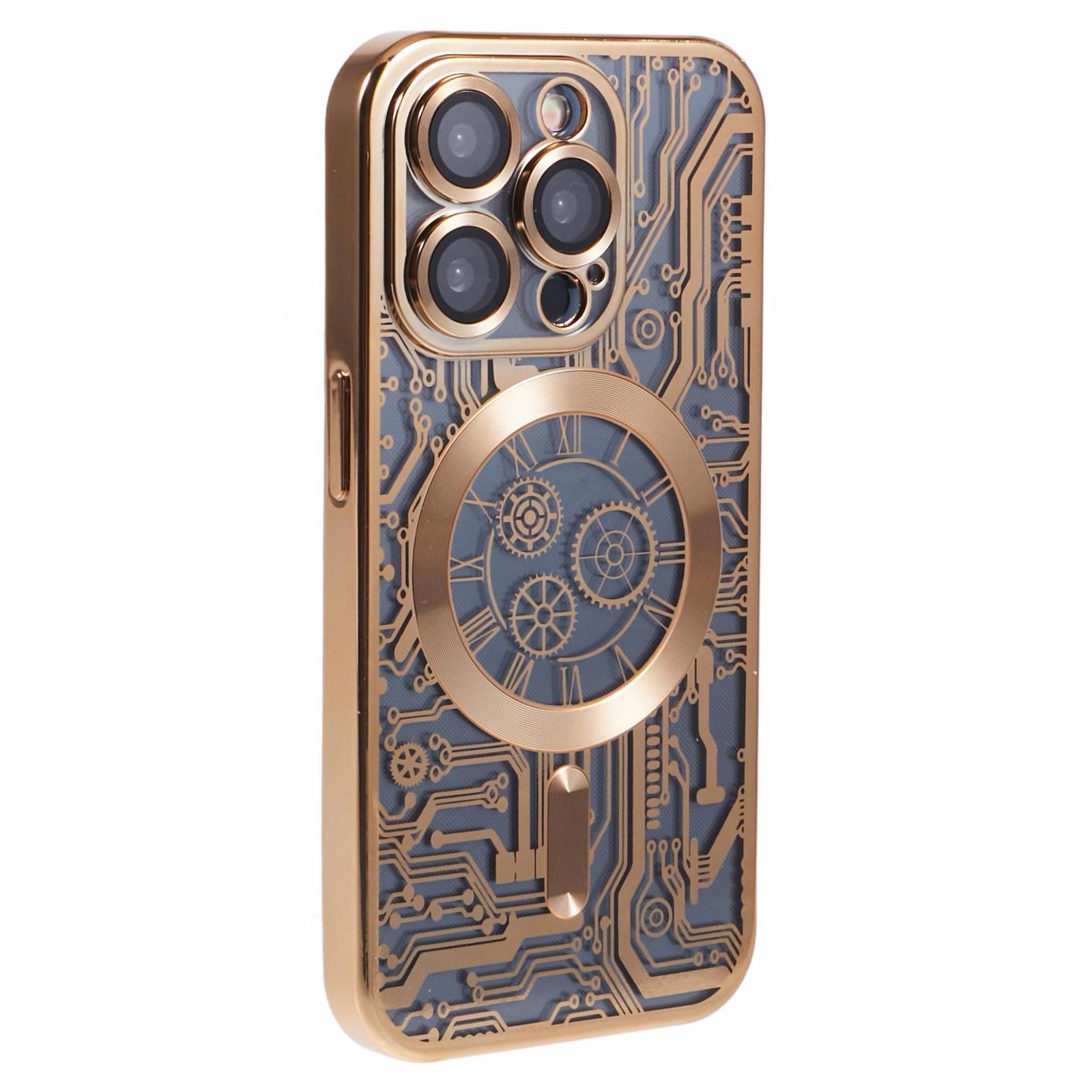 

Серия AR Чехол для iPhone 13 Pro Совместимый с MagSafe ТПУ Противоударный Защитный Чехол для Телефона Gold