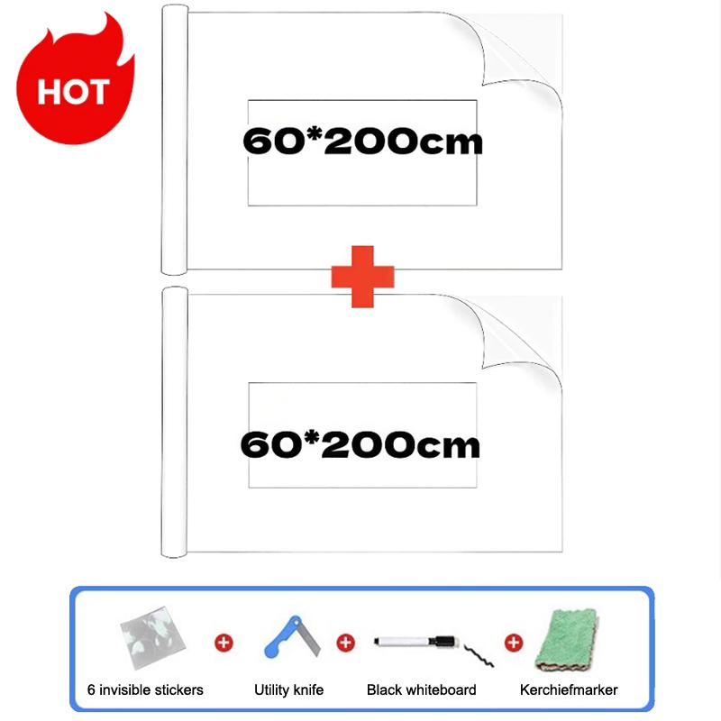  Electrostatic Whiteboard Sticker Reusable Pp Teaching Graffiti Drawing Board Removable Household Erasable Whiteboard