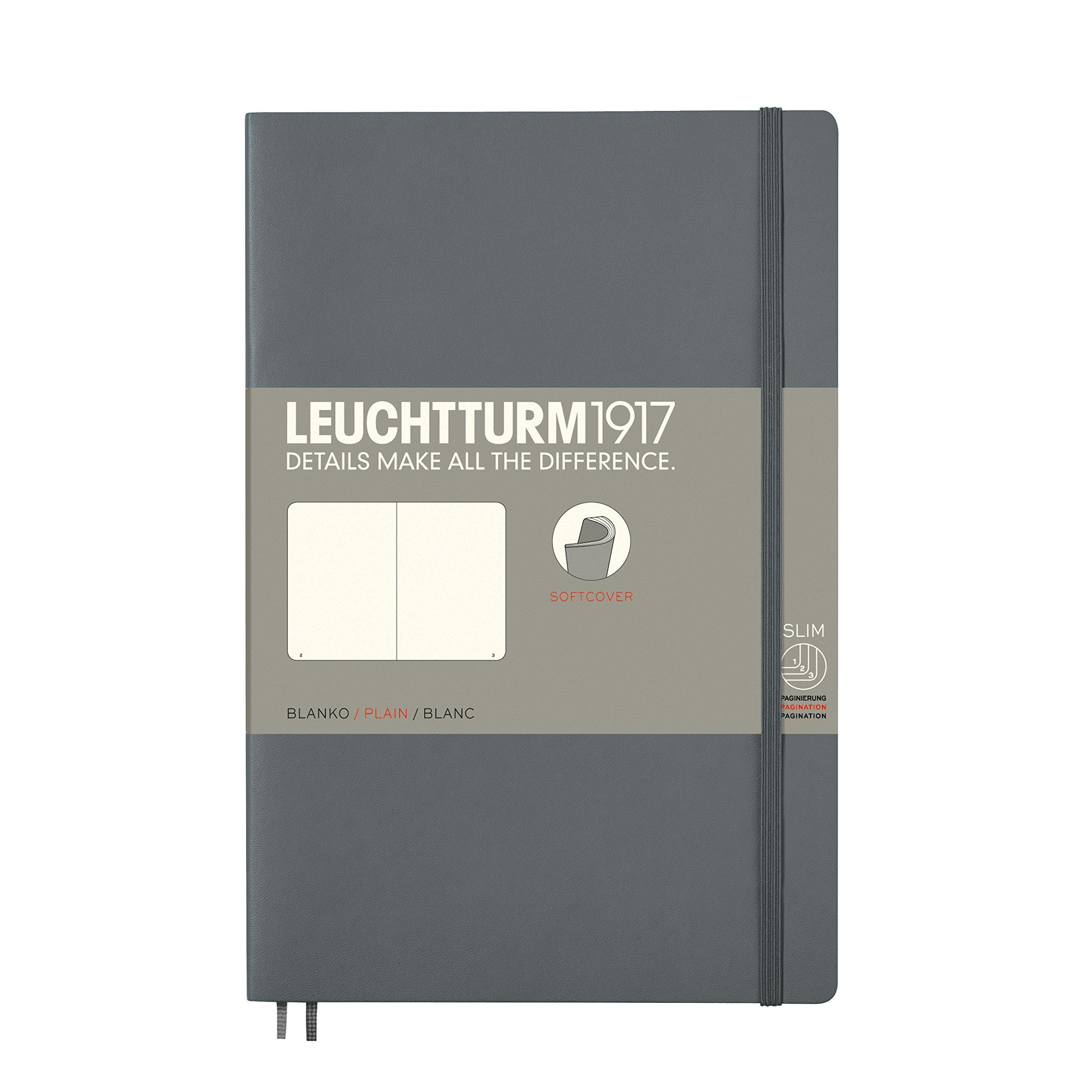 LEUCHTTURM1917 Notebook A6 Plain Softcover Anthracite 355315
