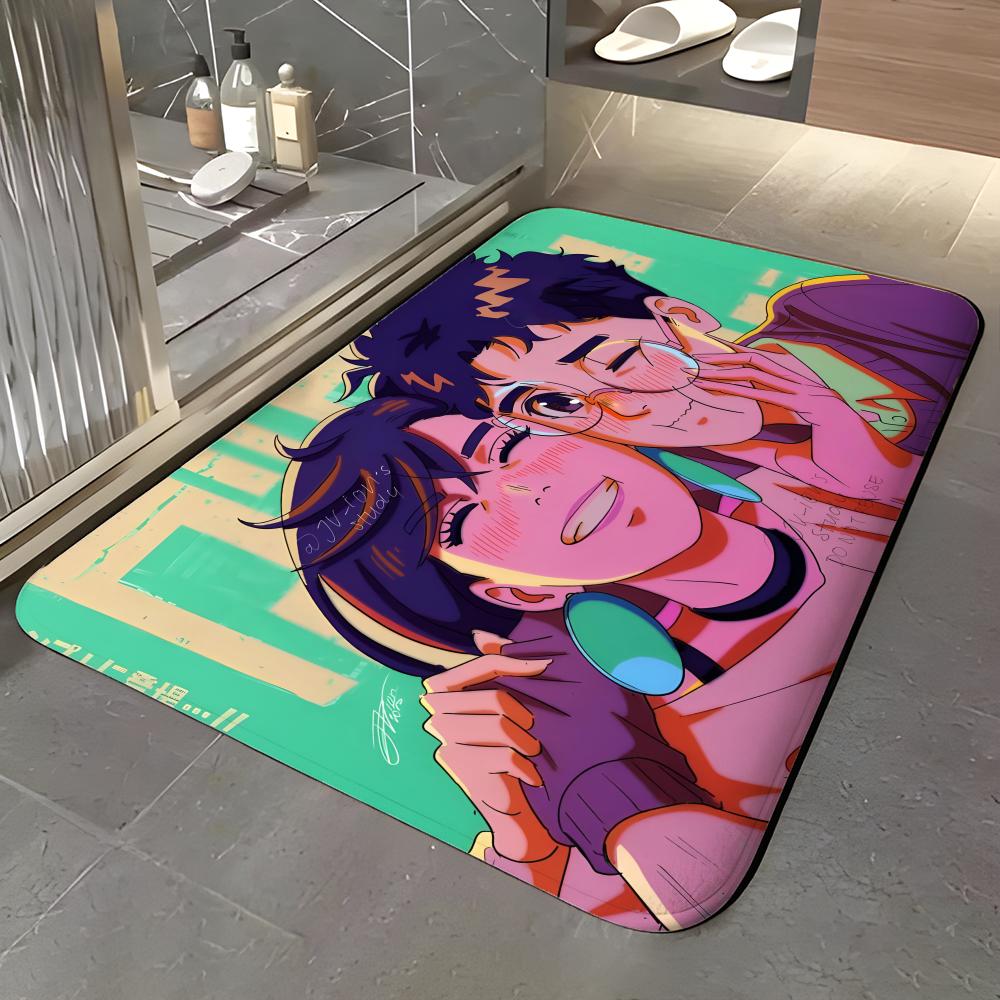 Manga D-Dandadan Fußmatte Weiche Flanell Eingangstür-Matte Rutschfest Saugfähig Badezimmer Schlafzimmer Bodenläufer