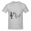 Funny Music Line Unisexs Tshirt Printed Tops Are Loose And Slim Fit Unisexs Tshirts