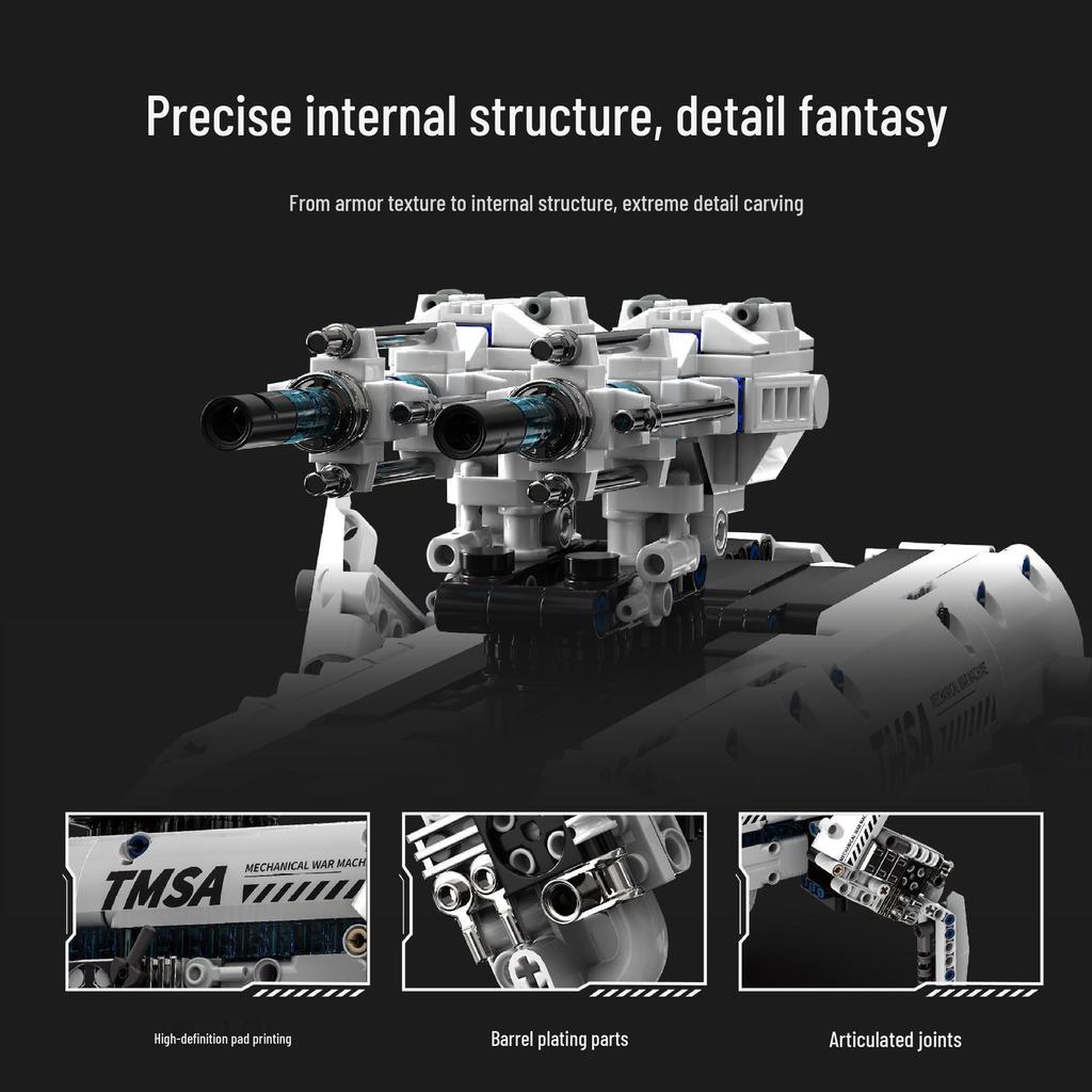 Tuo Mu T1109 Sci-Fi Bionic Mechanical Dog: Educational Remote Control Toy for Programming and Building - Ideal for Kids.