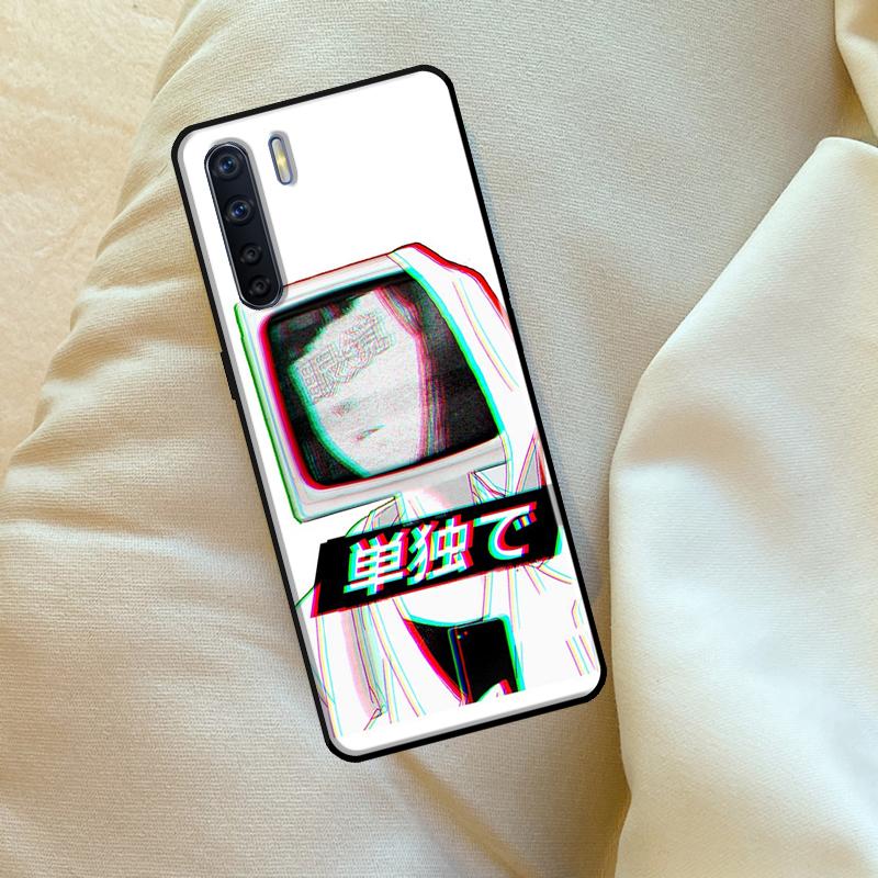 Sad Girl Japanese Anime For OPPO A74 A54 A94 A15 A17 A77 A79 A58 A78 A98 A5 A9 A16 A76 A96 A52 A72 A53S A57S Case