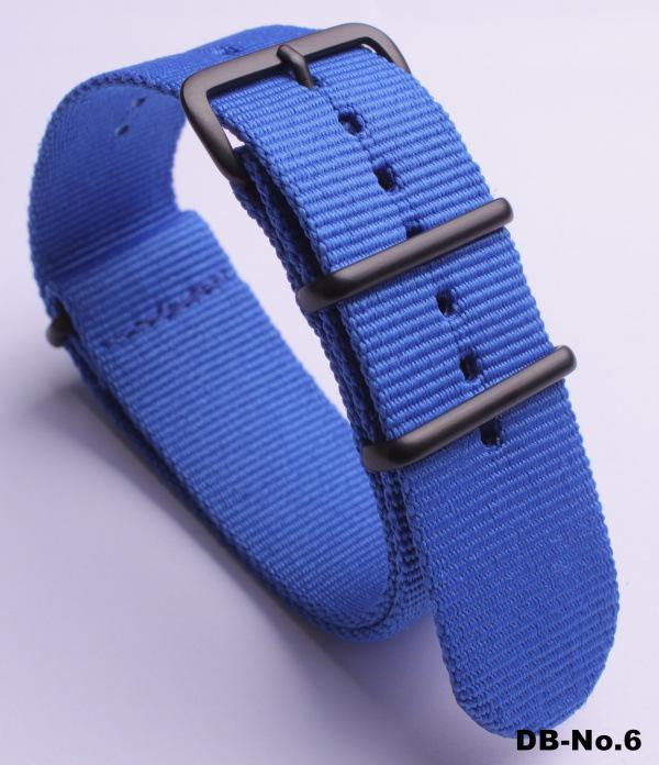 Black Nylon & Canvas Watch Strap with Vacuum-Plated Buckle