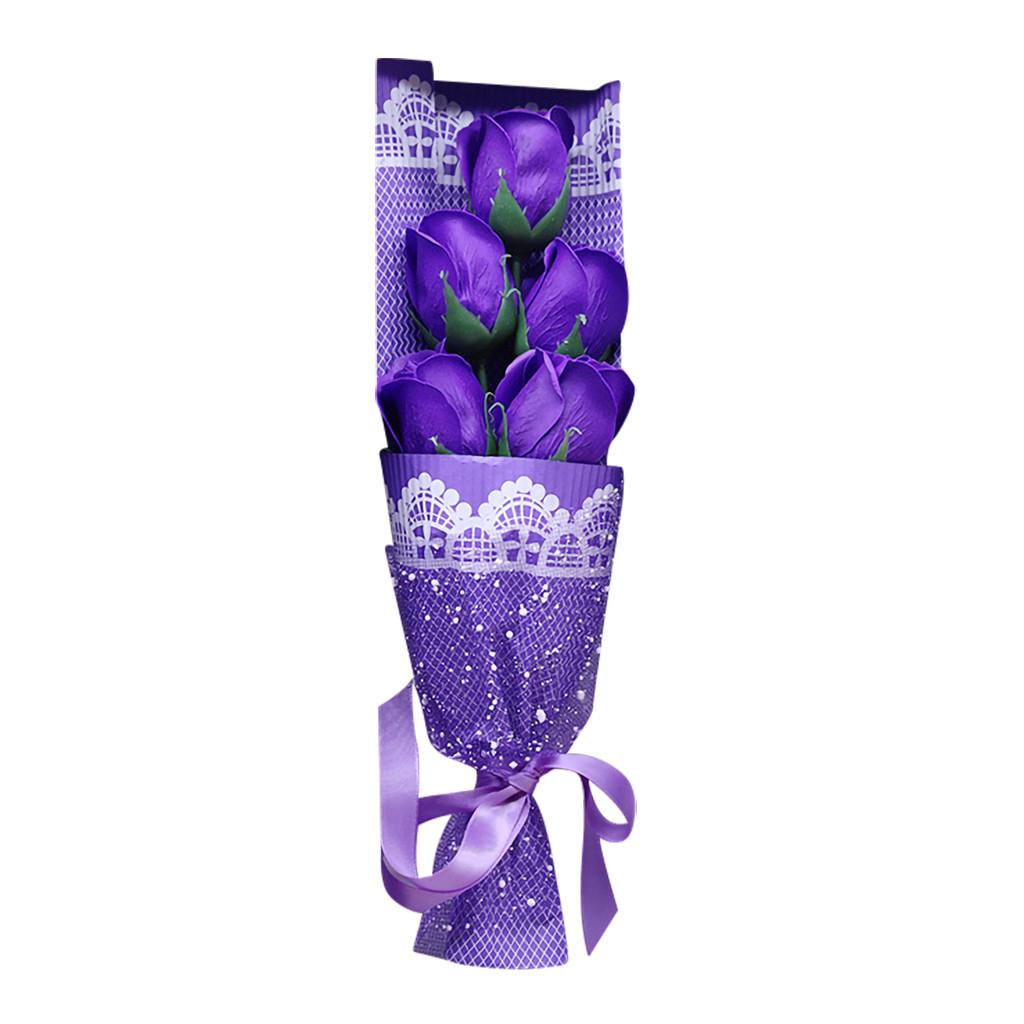 Rose Soap Flower Floral Bouquet Gift Box for Mother’s Day Wedding Party Present