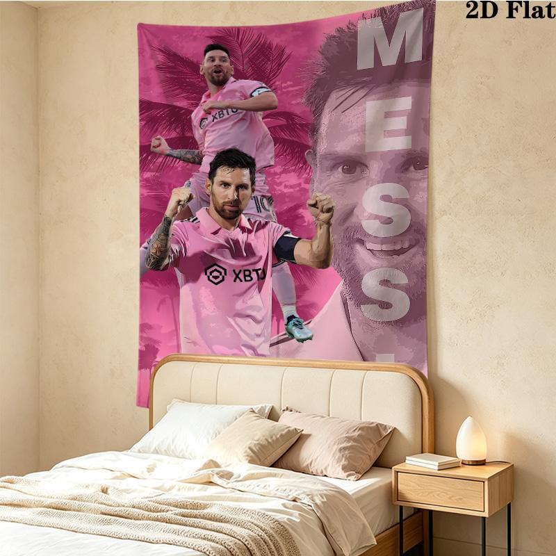 Messi Wall Tapestry Aesthetic Wall Hanging Printed Fabric Blanket Decorative Tapestries For Bedroom Living Room Home Decor