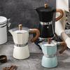 Vintage Wooden Handle Espresso Maker 150ml  Moka Pot Classic Italian Cafe Tools Kitchen Home Coffee Maker Cafe Accessories