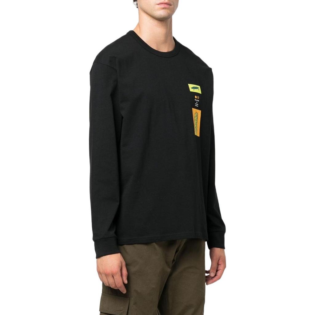 Vans Graphic Print Long Sleeve T-Shirt Men Tops Black VN00000VBLK