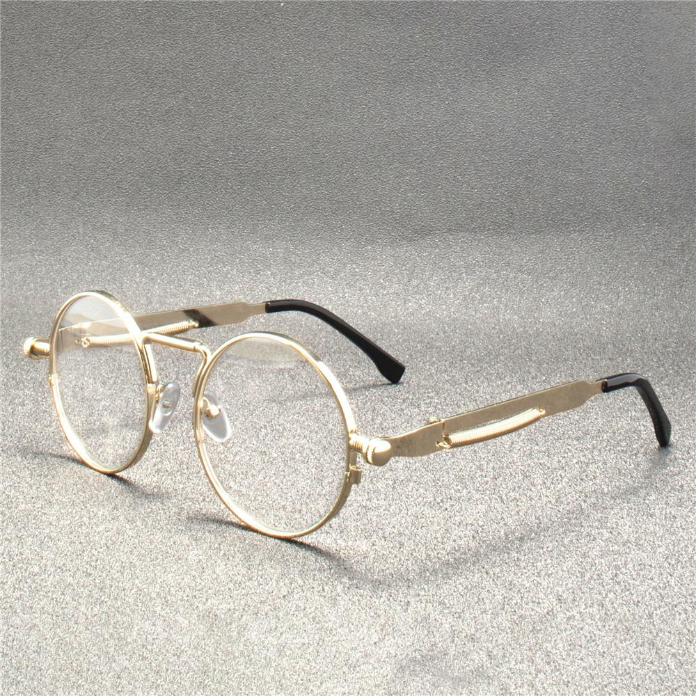 Vintage Punk Style Sunglasses Men Retro Round Metal Frame Women Sun Glasses Fashion Eyewear  Mujer