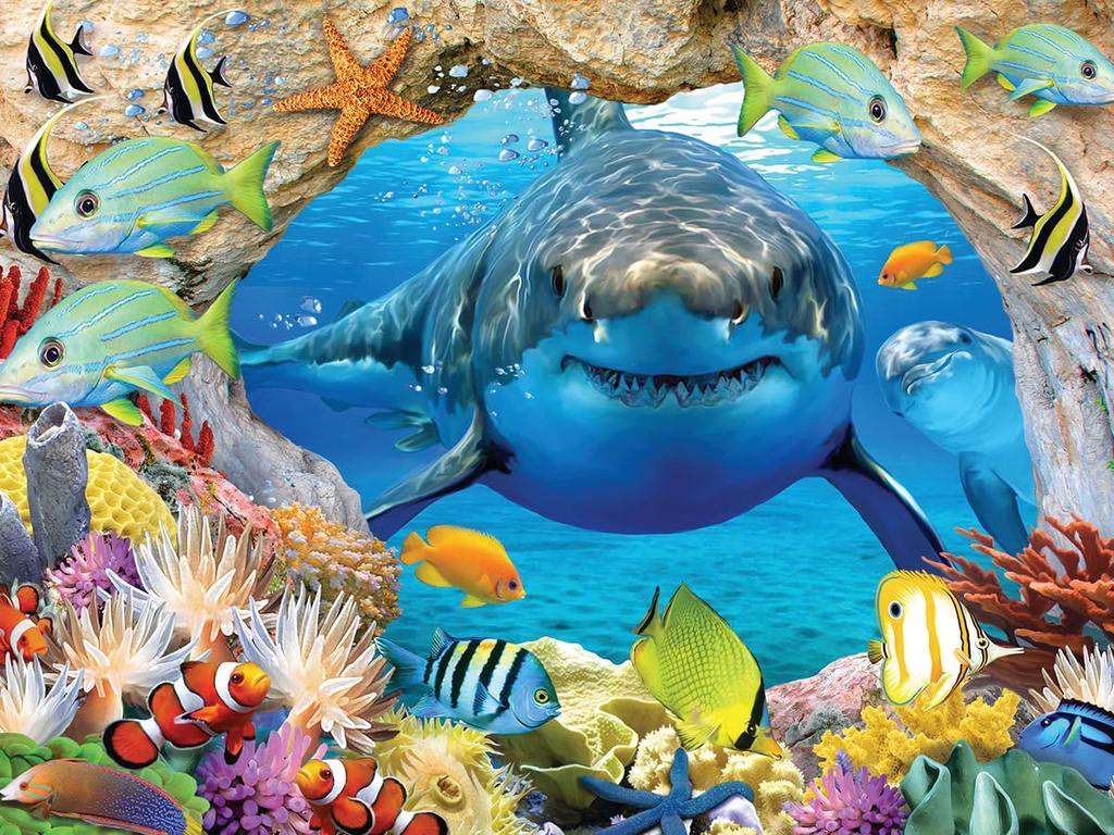 Yamasan Prime 3D Howard Robinson Shark (Peek-a-Boo) 13696 Finished Size: 31 x 23 cm 100 Pieces