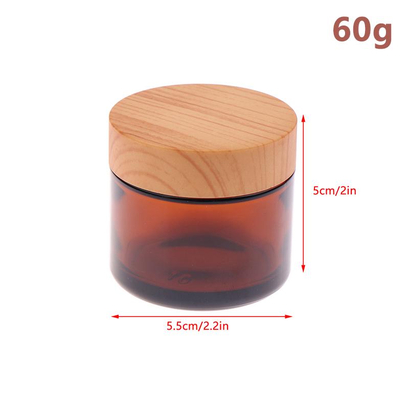 5/10/15/20/30/50/60/100g Dunkelbraune Creme Flasche Glas Separate Flasche Gesichtscreme Augencreme Dose Reise Leerer Kosmetikbehälter