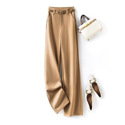Commuting Fashion Narrow Version Wide-leg Pants for Women In Spring and Autumn New High-waist Draped Straight Loose Casual Suit Pants Trousers