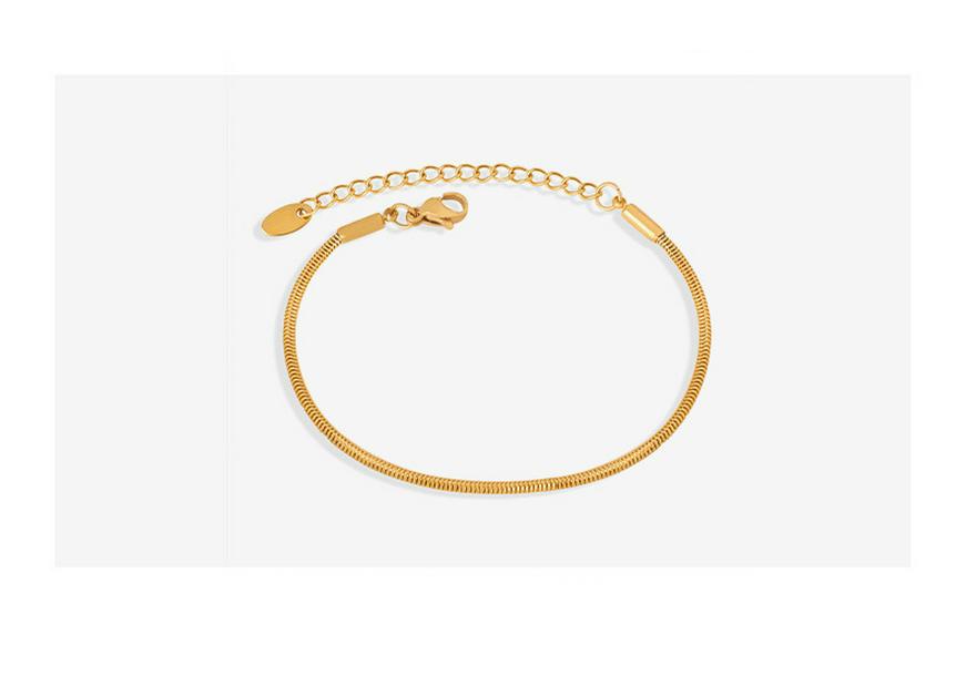 18K Gold Titanium Steel Versatile Bracelet for Women - Non-fading, Sweet Girl Chain