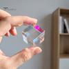 Dreamy Home Window Decoration Mini K9 Crystal Glass Prism Cube, Sun Catcher Optical for Photography Color Mixing Light Refraction, Desktop Decor, Prop