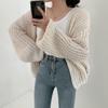 Autumn Leisure Korean Stytle Streetwear TopsCoat Chic Wind Y2k Sweater Vintage Harajuku Lantern Sleeve Women Cardigan Sweater