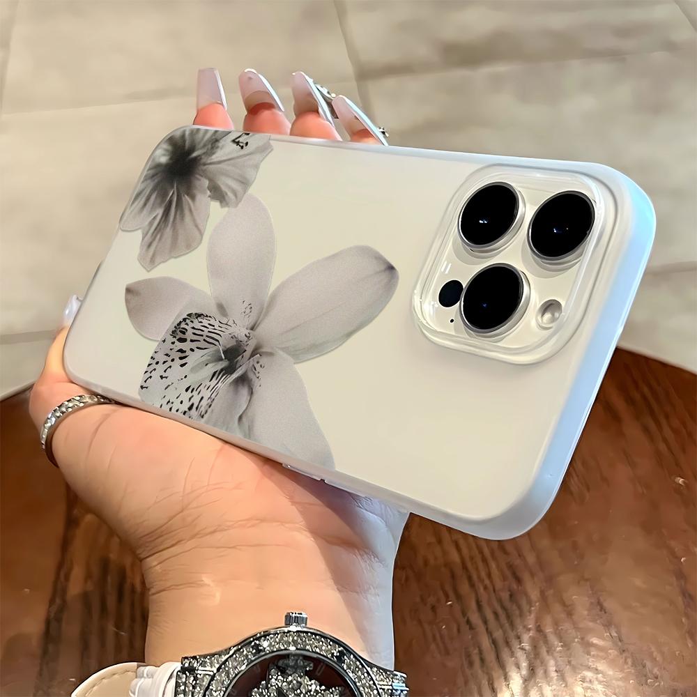 

White Flower Design Phone Case For IPhone 17 Case For IPhone 13 16 15 14 12 17 Pro Max 7 8 SE Aesthetic Floral Cover Fundas iphone 11 Pro