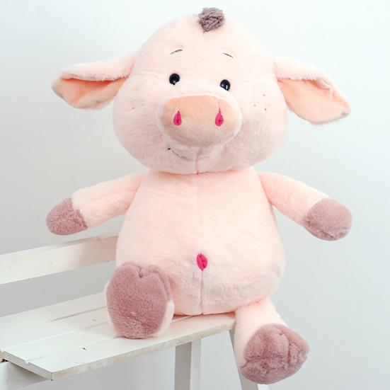 Cartoon Pig Plush Toy Stuffed Pink Pig Plushie Simulation Animal Doll Home Living Room Bedroom Decoration Boys Girls Birthday Gift