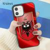 Krajews Albania Flag Eagle Soft Phone Case Cover For iPhone 17 Air 16 15 14 Plus 11 12 13 Pro Max Coque Shell Fundas
