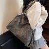 PU Leather Locomotive Style Underarm Bag Retro American Style Y2K Shoulder Bag  Outdoor