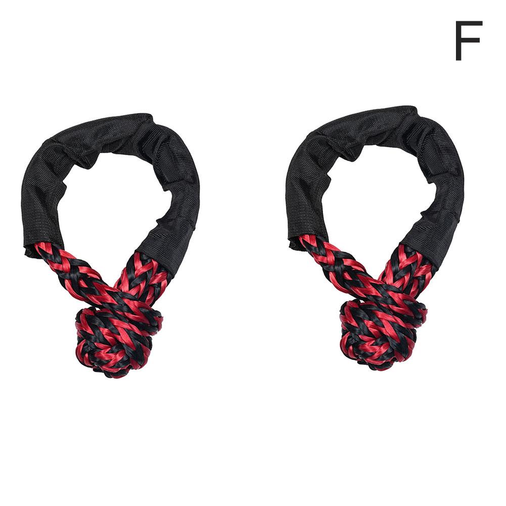 Synthetic Soft Shackle Rope 17 Tons Max Break High-Performance Tow Shackles With Protective Sleeve For Off-Road Towing UTV ATV