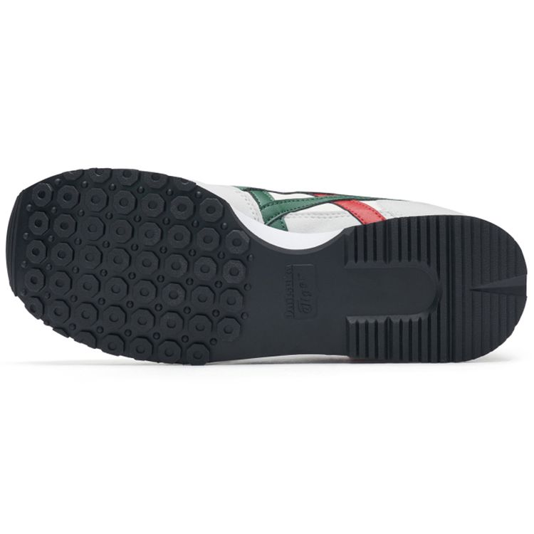 Onitsuka Tiger Alvarado Retro Fabric Slip Resistant Durable Breathable Low Top Running Shoes Unisex sneaker White Green Red 1183A507-101