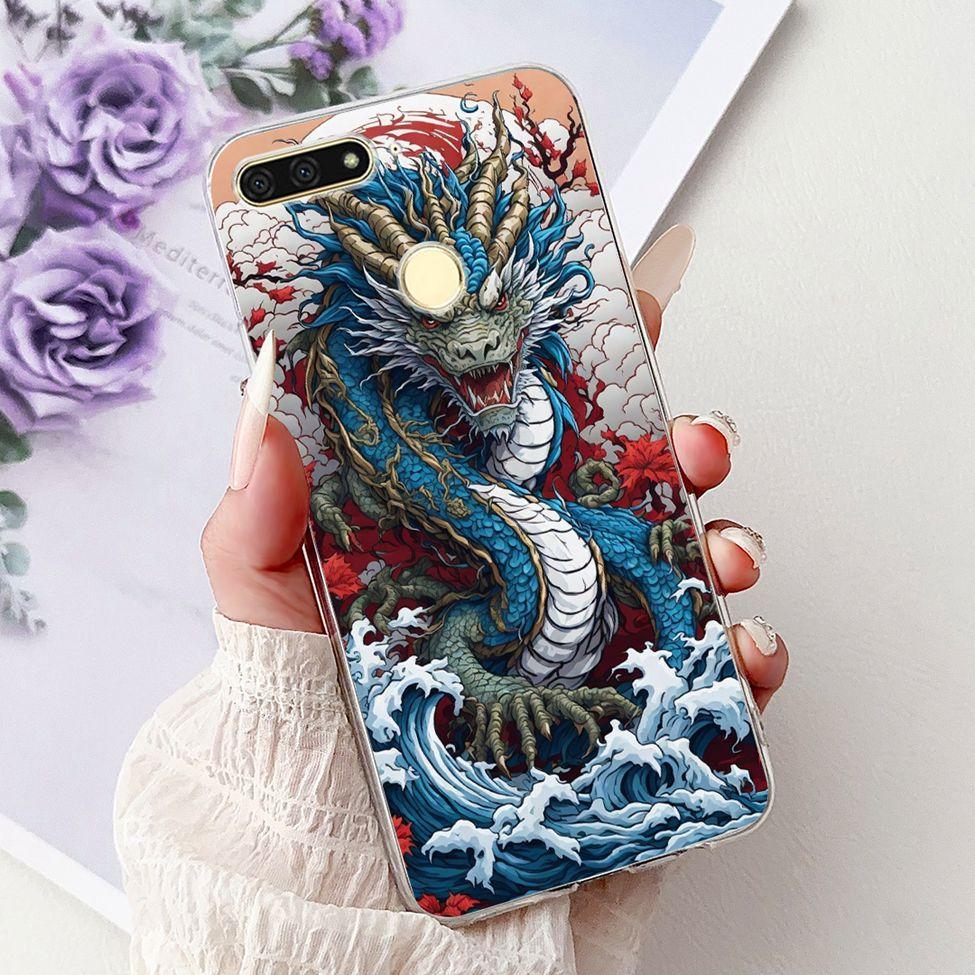 For Huawei Y6 Prime 2018 Case Clear Cute Fashion Flowers Luxury Painted Cover For Huawei Y6Prime 2018 Phone Case ATU-L42 ATU-L31
