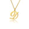 Women Stainless Steel 18K Gold Plated Letter Name Pendant Collarbone Chain