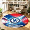 Round Rug Custom NameChelsea FC Pattern Non Slip Carpet Home Floor Decor