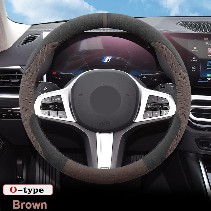 Suede Car Steering Wheel Cover for BMW 1 3 5 7 Series X1 X5 IX I7 Mini Anti Slip Breathable Special Interior Auto Accessories