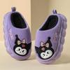 Children's cotton slippers for indoor use, boys and girls, small, medium, and large children, autumn and winter boys' home thick-soled dinosaur plush