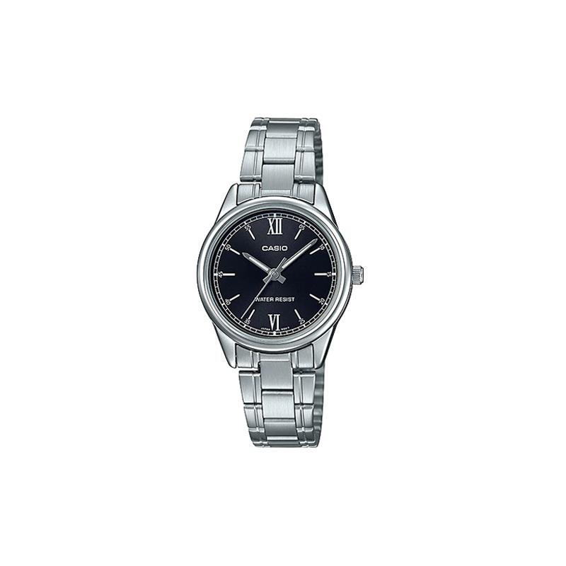 Casio STANDARD Series Fashionable Business Retro Literary and Versatile Quartz Movement Stainless Steel Strap Japanese and Korean Watch LTP-V005D-1B2 чёрный