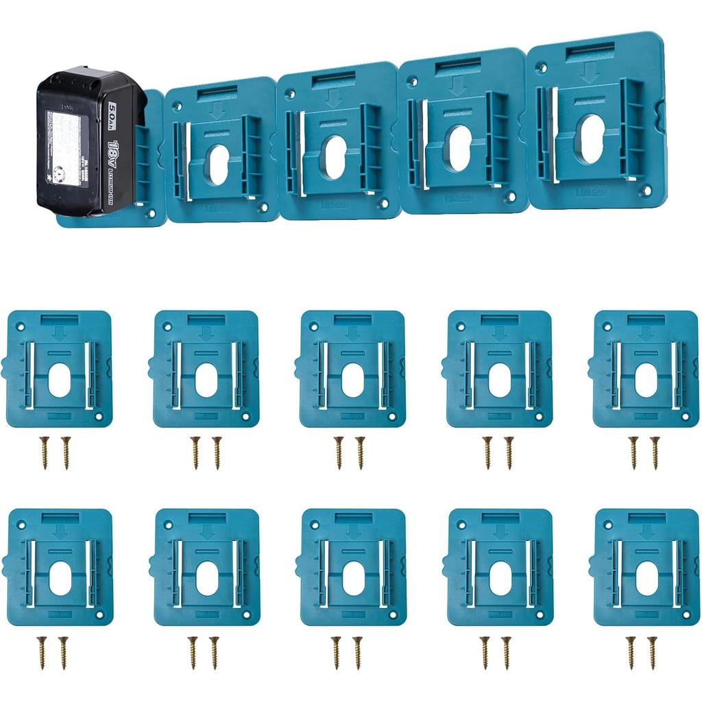 1-11Packs Battery Holder for Makita 18V Battery,Wall Mount Batteries Storage Organizer for BL1811 for Work Van,Shelf,Toolbox