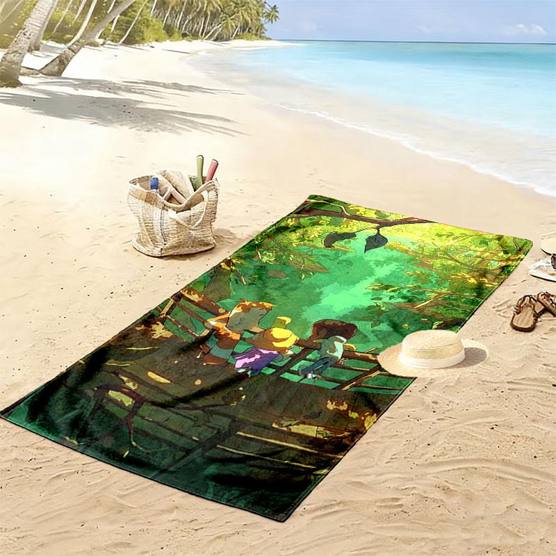 Creek Tribe Print Beach Towel, Large Soft Quick Dry Towel for Beach Camping Swimming