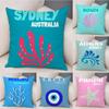 Beauty Summer Travel Series 3 Pillow Case Natural Linen Organic Fabric Double-Sided Printing Sofa Home Decor Gift Pillow Case
