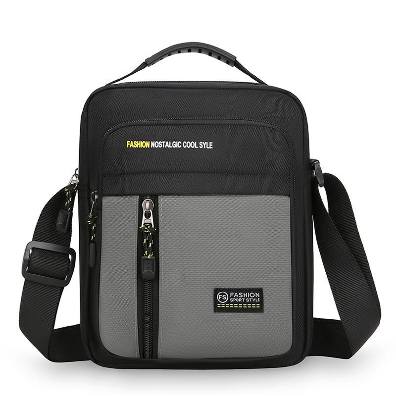 Herr Crossbody-väska Enkel axelväska Förvaringsväska med stor kapacitet Mode Multi-fickor Business Crossbody-väskor Messenger-väskor