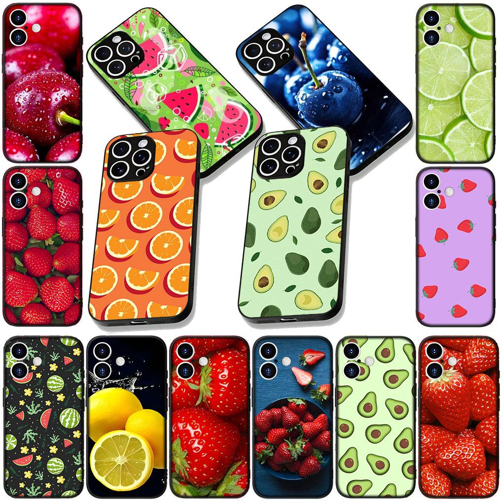 Soft Cover for OPPO A38 A18 A17 A40 A60 A80 A16 A78 A79 A54 A55 A57 4G 5G Coque Phone Case Cherry Strawberry Fruit Summer