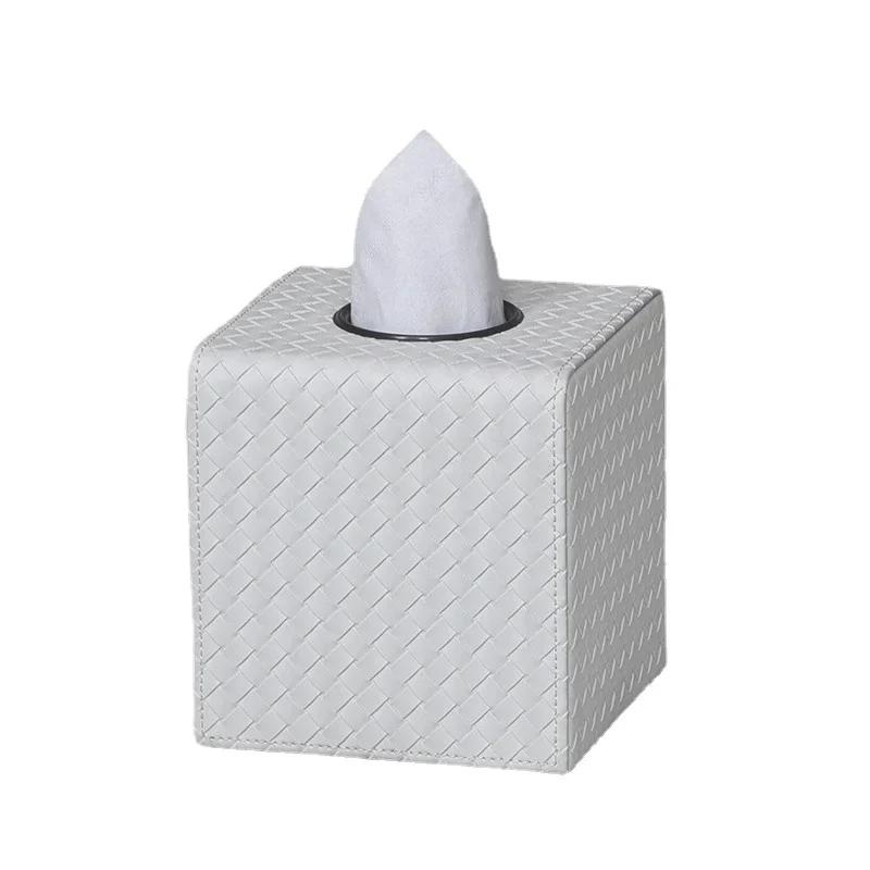 

Woven Textured Paper Drawer Leather Tissue Box Rectangular Paper Box Square Storage Tank Living Room Home Decoration Storage