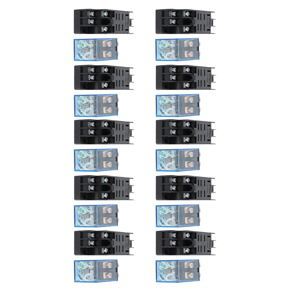 10 Sets 8 Pin Power Relay with Base DC Coil Universal Electrical Equipment Supplies