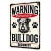 Vintage Cow Dog Security Metal Iron Sign   Unframed Iron Warning Decorative Sign Suitable for Home Room Bar Cafe and Gara