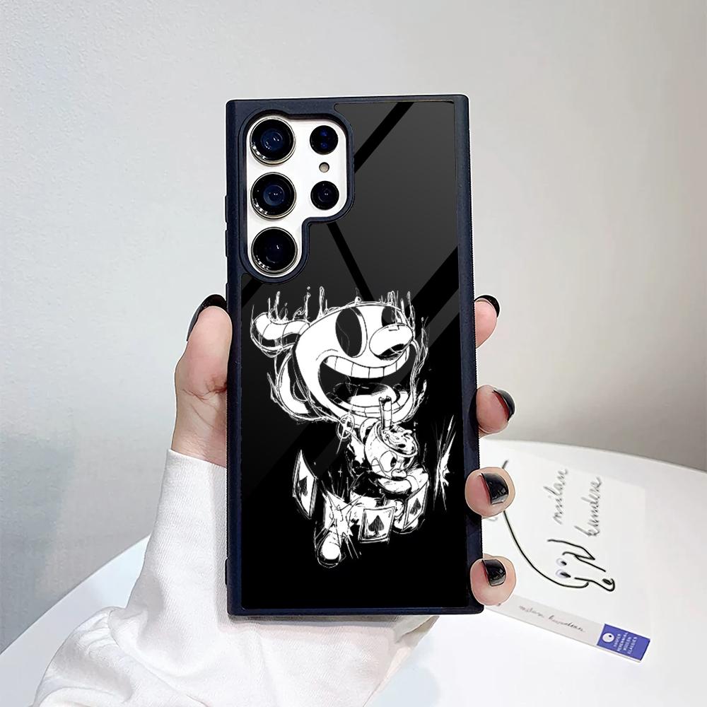 Cute Game Cuphead Phone Case For Samsung Galaxy S26 S25 S24 S23 S22 S21 S20 FE Edge Pro Plus Ultra PC+TPU Cover