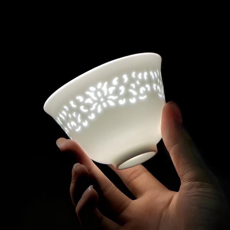 Aowei Linglong Jingdezhen Blue and White Porcelain Teacup