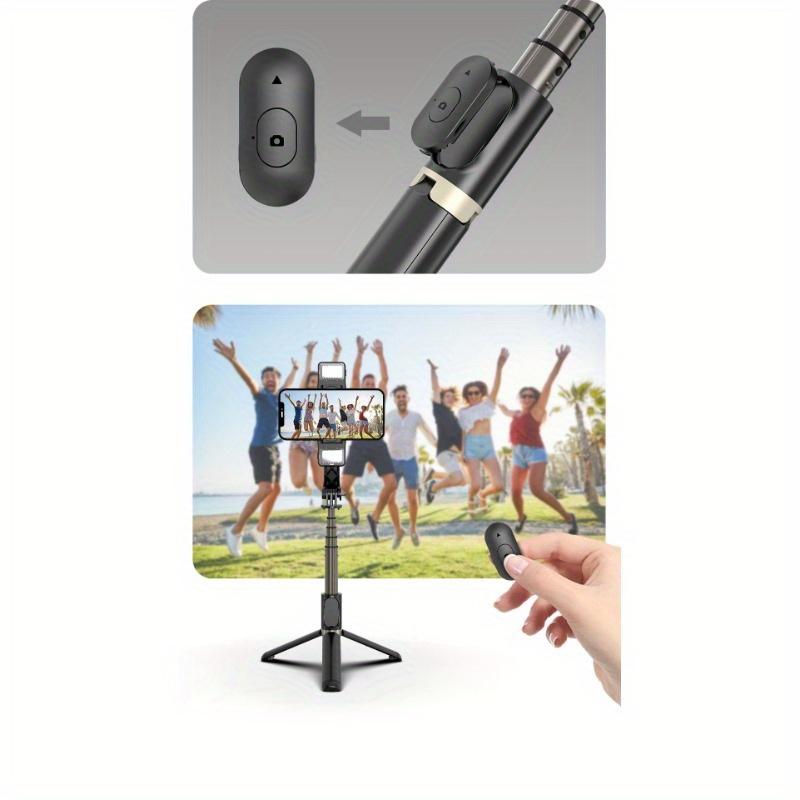 Handheld gimbal stabilizer with dual fill light, selfie stick, single-axis stabilizer, smart bracket, smooth shooting