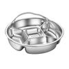 Stainless Steel Divided Plate 5 Compartment Snack Box Reusable Sectioned Food Storage Container for Meal Prep Party Entertaining