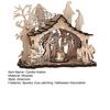 Halloween Candle Holder Spooky Wooden Witch Ghost House Candlestick Decoration for Home Indoor Party Decor