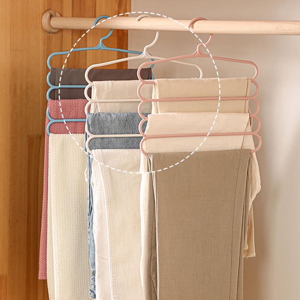 Jean Hangers Pant Organizer Space-Saving Trouser Rack for Jacket Skirt Sweater Jeans